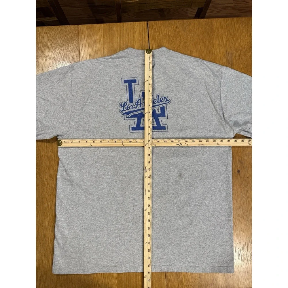 Los Angeles LA‎ Graphic T-Shirt Mens 2XL Pro Team Super Heavyweight Gray Y2K